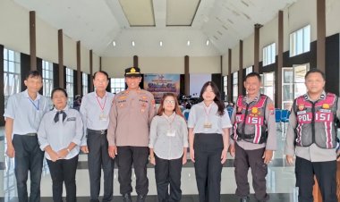 Polsek-Krian-Amankan-Kebaktian-Kebangunan-Rohani-di-Gedung-Lokaphala