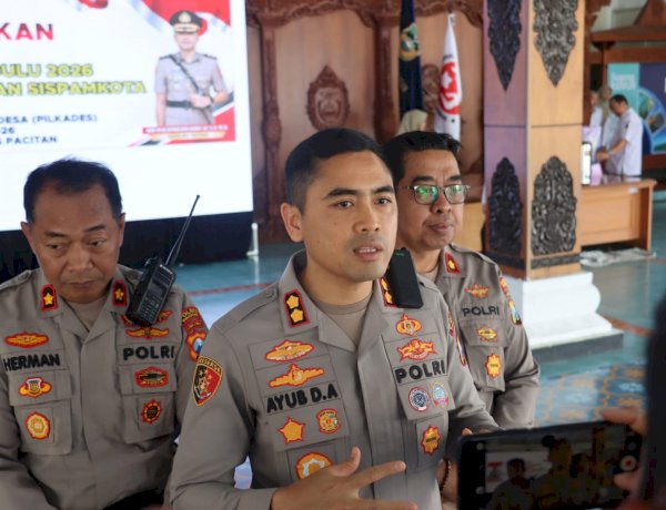 Polres Pacitan Gelar Pasukan Operasi Mantap Praja Grindulu 2026, Antisipasi Konflik Pilkades Serentak