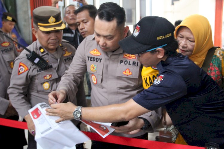 Pastikan Keamanan Logistik Pemilu, Kapolres Kediri Kota Cek Gudang KPU