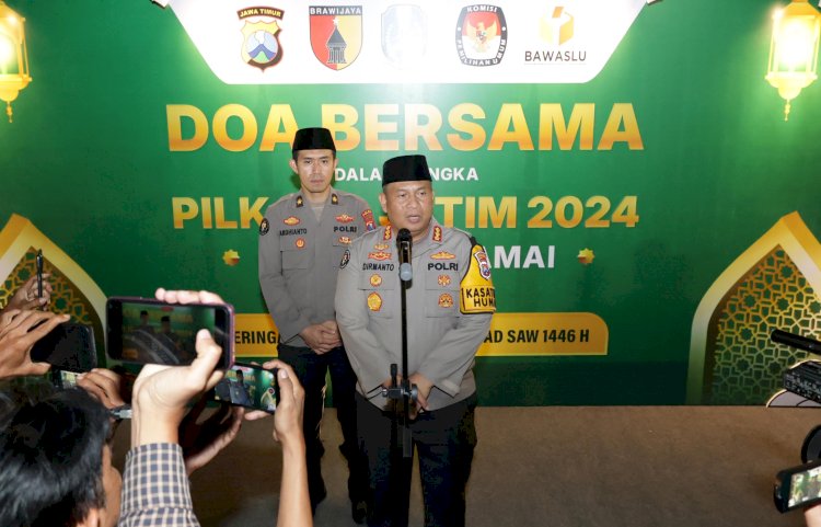 Cooling System Polda Jatim Gelar Peringatan Maulid Nabi dan Doa Bersama Untuk Pilkada Jatim Damai